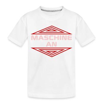 Maschine an Motivation - Kinder Premium Bio T-Shirt - Weiß - Vorne