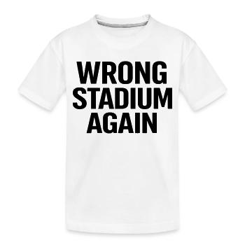 Wrong Stadium Again - Kids' Premium Organic T-Shirt - white - Front
