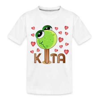 Crèche Grenouille Glacée - T-shirt bio Premium Enfant - blanc - Devant