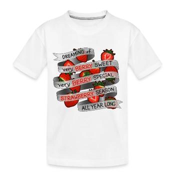 Rêver d’Strawberry_all un an - T-shirt bio Premium Enfant - blanc - Devant