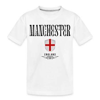 Manchester Souvenir, design élégant de Manchester - T-shirt bio Premium Enfant - blanc - Devant