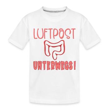 Blähungen Luftpost Darm - Kinder Premium Bio T-Shirt - Weiß - Vorne