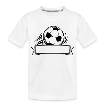 Bannière de badge de football - T-shirt bio Premium Enfant - blanc - Devant
