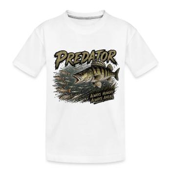 Fressfisch-Zander-Angriffs-Design - Kinder Premium Bio T-Shirt - Weiß - Vorne