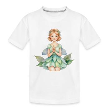 Fairy Girl by Candlelight - Kids' Premium Organic T-Shirt - white - Front