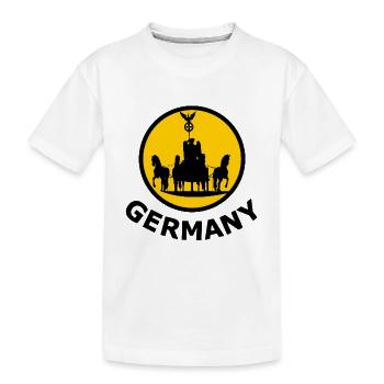 Berlin Sun Carriage Silhouette - Kids' Premium Organic T-Shirt - white - Front