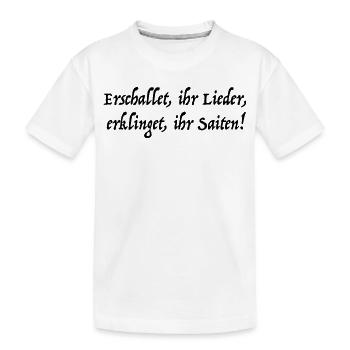 Erschallet, ihr Lieder - Bach-Kantate BWV 172 - Kinder Premium Bio T-Shirt - Weiß - Vorne