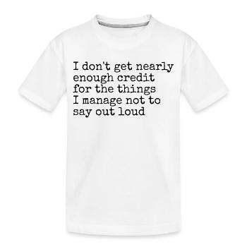 Humor, Sarkasmus, stille Gedanken - Kinder Premium Bio T-Shirt - Weiß - Vorne