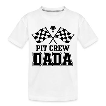 Pit Crew Dada Motorsport Racing Design - Kinder Premium Bio T-Shirt - Weiß - Vorne
