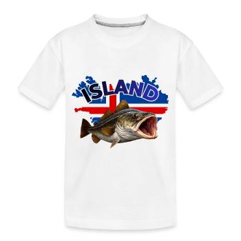 Pêche à la morue en Islande - T-shirt bio Premium Enfant - blanc - Devant