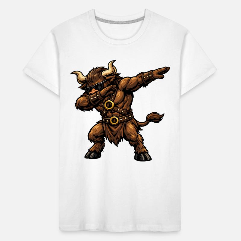 Dabbing Minotaurus Kinder Premium Bio T-Shirt