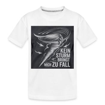 Kein Sturm bringt mich zu Fall - Kinder Premium Bio T-Shirt - Weiß - Vorne