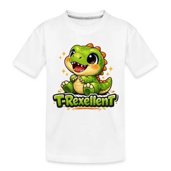 Süßer Baby T-Rex T-Rexcellent Dino Wortwitz - Kinder Premium Bio T-Shirt - Weiß - Vorne