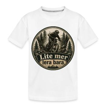 Mountainbiking Abfahrt: Ein bisschen mehr Schlamm, das ist alles - Kinder Premium Bio T-Shirt - Weiß - Vorne