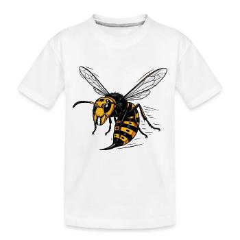 Riesenhornisse Gefahr Stich Riesenhornisse Schwarz - Kinder Premium Bio T-Shirt - Weiß - Vorne