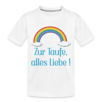 Baby Taufe Glückwünsche - Kinder Premium Bio T-Shirt - Weiß - Vorne