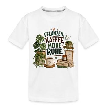 Plantes - Café - Tranquillité - T-shirt bio Premium Enfant - blanc - Devant