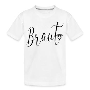 Hochzeit Diamanten Braut - Kinder Premium Bio T-Shirt - Weiß - Vorne