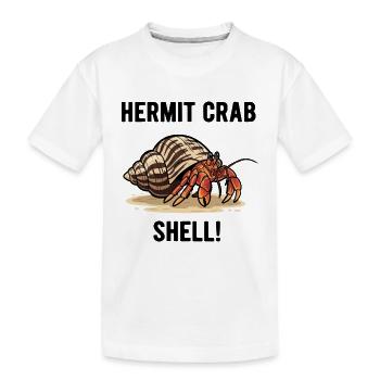 Bernard-l'ermite-Muschel-Einsiedlerkrabbe - Kinder Premium Bio T-Shirt - Weiß - Vorne