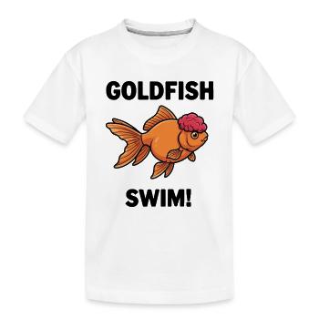 Poisson Rouge Oranda Swim Goldfish Zen - Kids' Premium Organic T-Shirt - white - Front