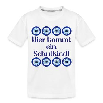 Nazar Auge Schulkind - Kinder Premium Bio T-Shirt - Weiß - Vorne
