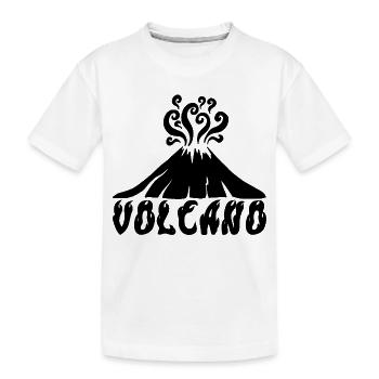 Volcan noir - T-shirt bio Premium Enfant - blanc - Devant