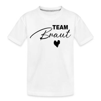 Team Braut Design für eine Hochzeit Junggesellin - Kinder Premium Bio T-Shirt - Weiß - Vorne