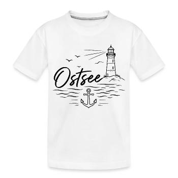 Ostsee - Kinder Premium Bio T-Shirt - Weiß - Vorne