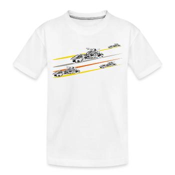 Motorrad Chopper - Kinder Premium Bio T-Shirt - Weiß - Vorne