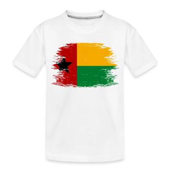 Guinea_Bissau_Flagge_used - T-shirt bio Premium Enfant - blanc - Devant