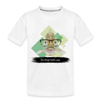 JvG Hecht "Des klingt hecht supa.."  - Kinder Premium Bio T-Shirt - Weiß - Vorne