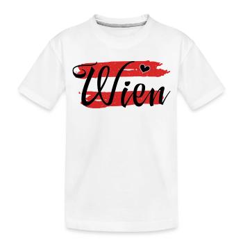Drapeau Autriche Vienne - T-shirt bio Premium Enfant - blanc - Devant