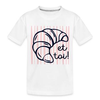 Croissant et toi - T-shirt bio Premium Enfant - blanc - Devant