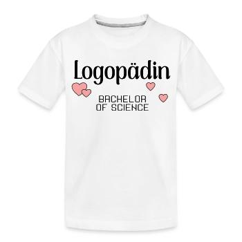 Bachelorstudium Logopädie Logopädin - Kinder Premium Bio T-Shirt - Weiß - Vorne