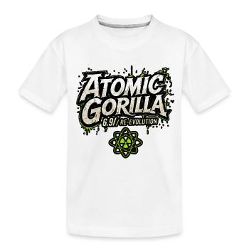 Réévolution du gorille atomique - T-shirt bio Premium Enfant - blanc - Devant