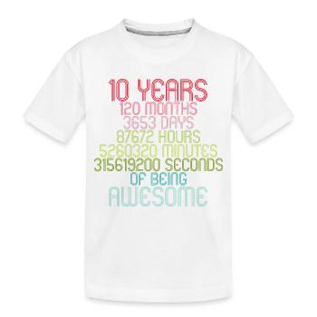 10th Birthday | 10 years | 3 leap years included - Kids' Premium Organic T-Shirt - white - Front