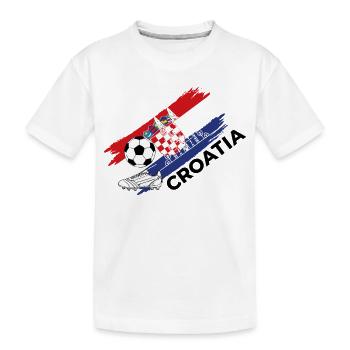 Croatie Football Croatia Soccer Foot Vatreni - T-shirt bio Premium Enfant - blanc - Devant