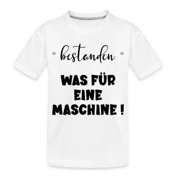 Abschluss Bestanden - Maschine - Kinder Premium Bio T-Shirt - Weiß - Vorne