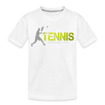Tennis Best Game Ever Vintage Design für Trainer - Kinder Premium Bio T-Shirt - Weiß - Vorne