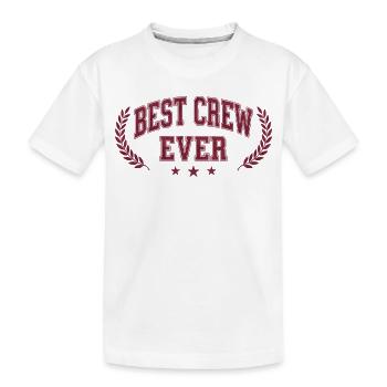 Best Crew Ever Lorbeerkranz Team Spruch Retro - Kinder Premium Bio T-Shirt - Weiß - Vorne