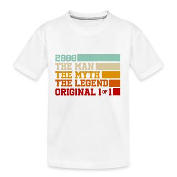 2000 The Man The Myth The Legend - Kids' Premium Organic T-Shirt - white - Front