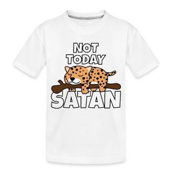 Léopard paresseux Pas aujourd’hui Satan Afrique paresseuse - T-shirt bio Premium Enfant - blanc - Devant