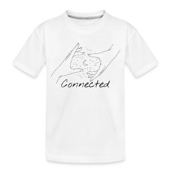 Connected Kosmische Hände Sterne - Kinder Premium Bio T-Shirt - Weiß - Vorne