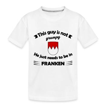 Mountain ridge coat of arms in red and white - Kids' Premium Organic T-Shirt - white - Front