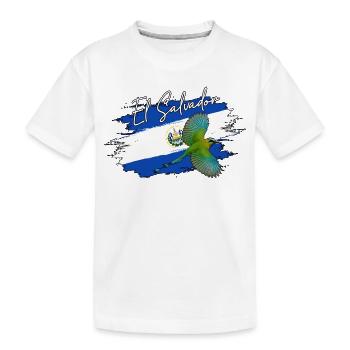 Flag Salvadoran Flag El Salvador Map Salvadoran - Kids' Premium Organic T-Shirt - white - Front