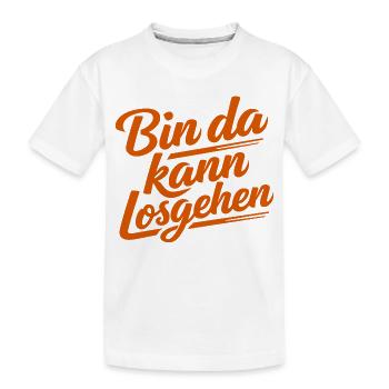 Je suis là pour y aller |  Motivation Dire - T-shirt bio Premium Enfant - blanc - Devant