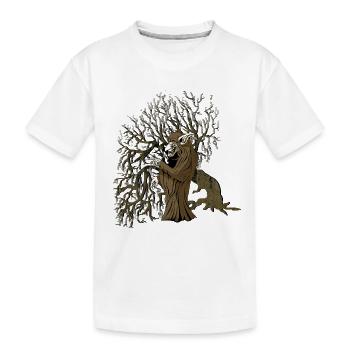 Faucheur enraciné dans l’arbre sombre - T-shirt bio Premium Enfant - blanc - Devant