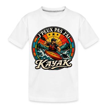 J'Peux Pas J'ai Kayak Vintage - T-shirt bio Premium Enfant - blanc - Devant
