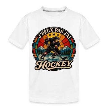 J'Peux Pas J'ai Hockey Cadeau Vintage - T-shirt bio Premium Enfant - blanc - Devant