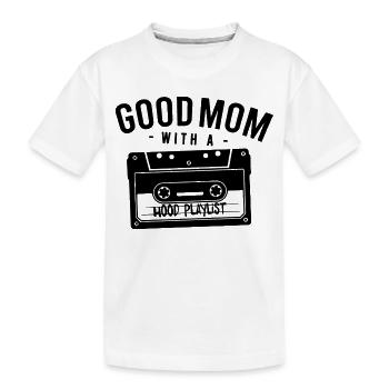 Playlist de la bonne mère avec une cagoule - T-shirt bio Premium Enfant - blanc - Devant